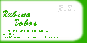 rubina dobos business card